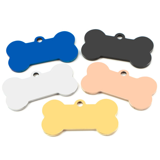 Stainless Steel 20Pcs Bone Dog ID Tag Keychain Engraved Pet ID Personalized Collar Tags Pendant Keyring Bone Pet Accessories