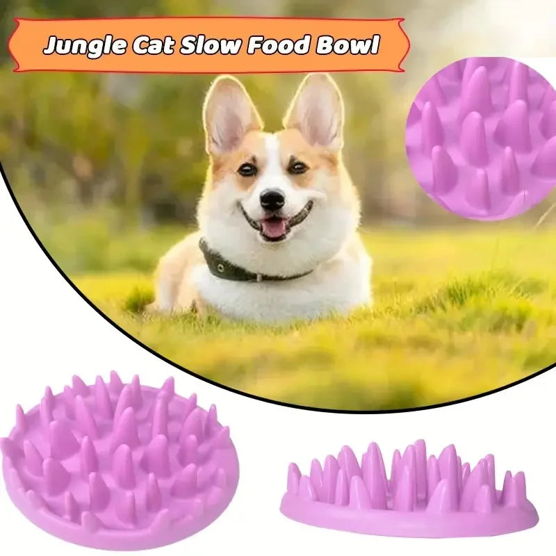 Jungle pet Slow Food Bowl: PP Material, Suitable for dog Cats, Encourages Slow Eating, and Promotes Digestion