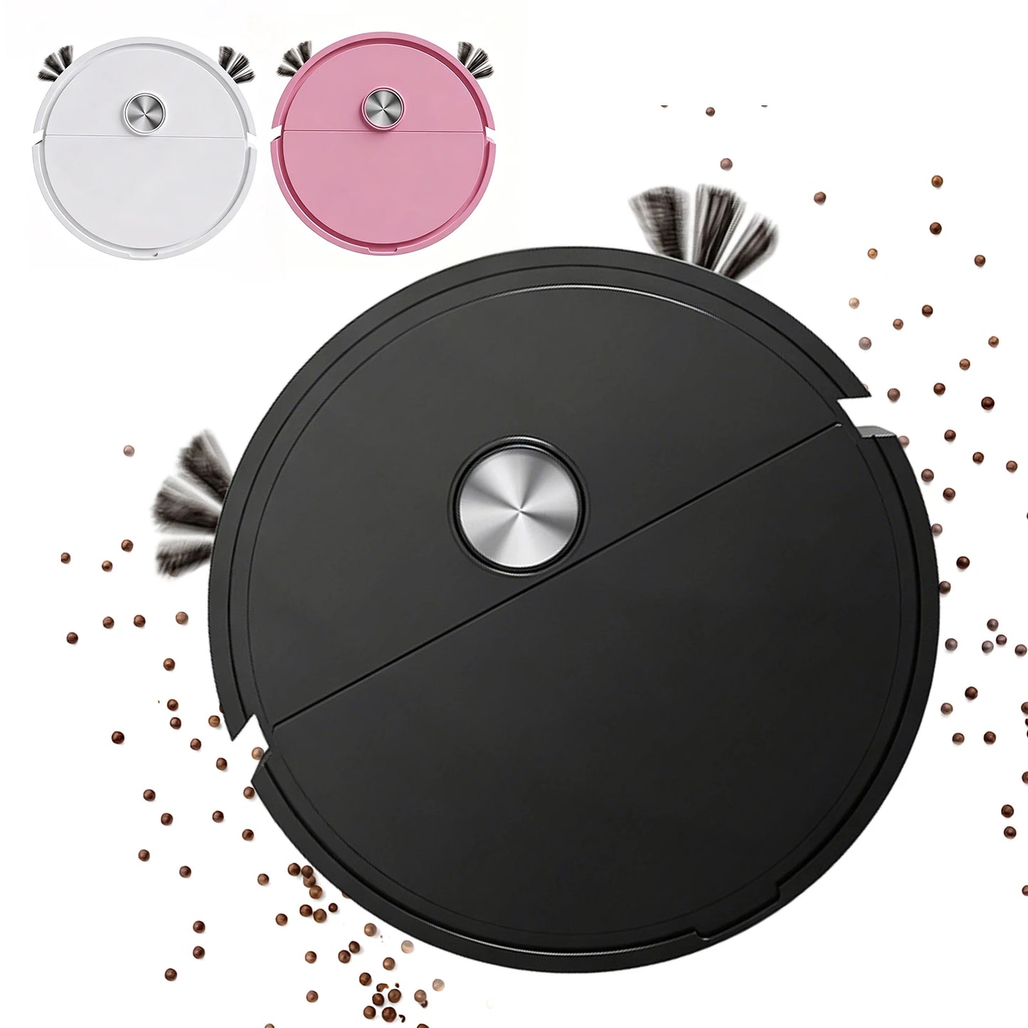 3 In 1 Multi Function Sweeping Cleaners Lightweight Compact Car Robot Vacuum Automatic Obstacle Avoidance for Car&Home Cleanings