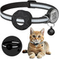 GPS Cat Collar with AirTag Holder, QR ID Tag & Bell – Reflective Anti-Lost Tracker Collar (Pink, Purple, Blue) - Bdba PK