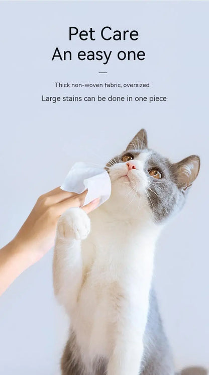 Pet Cleaning Towels, Cats and Dogs Body Eye and Ear Disinfection Hygiene Care Tear Stains Wet Wipes Portable Deodorant Cleaning - Bdba PK