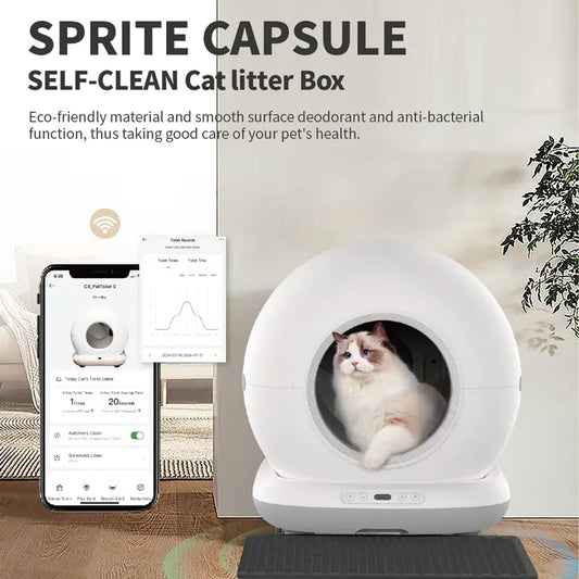 SINGWEDA 72L Extra Large Smart Cat Litter Box – APP Control, Fully Enclosed for Big & Multi-Cat Homes - Bdba PK