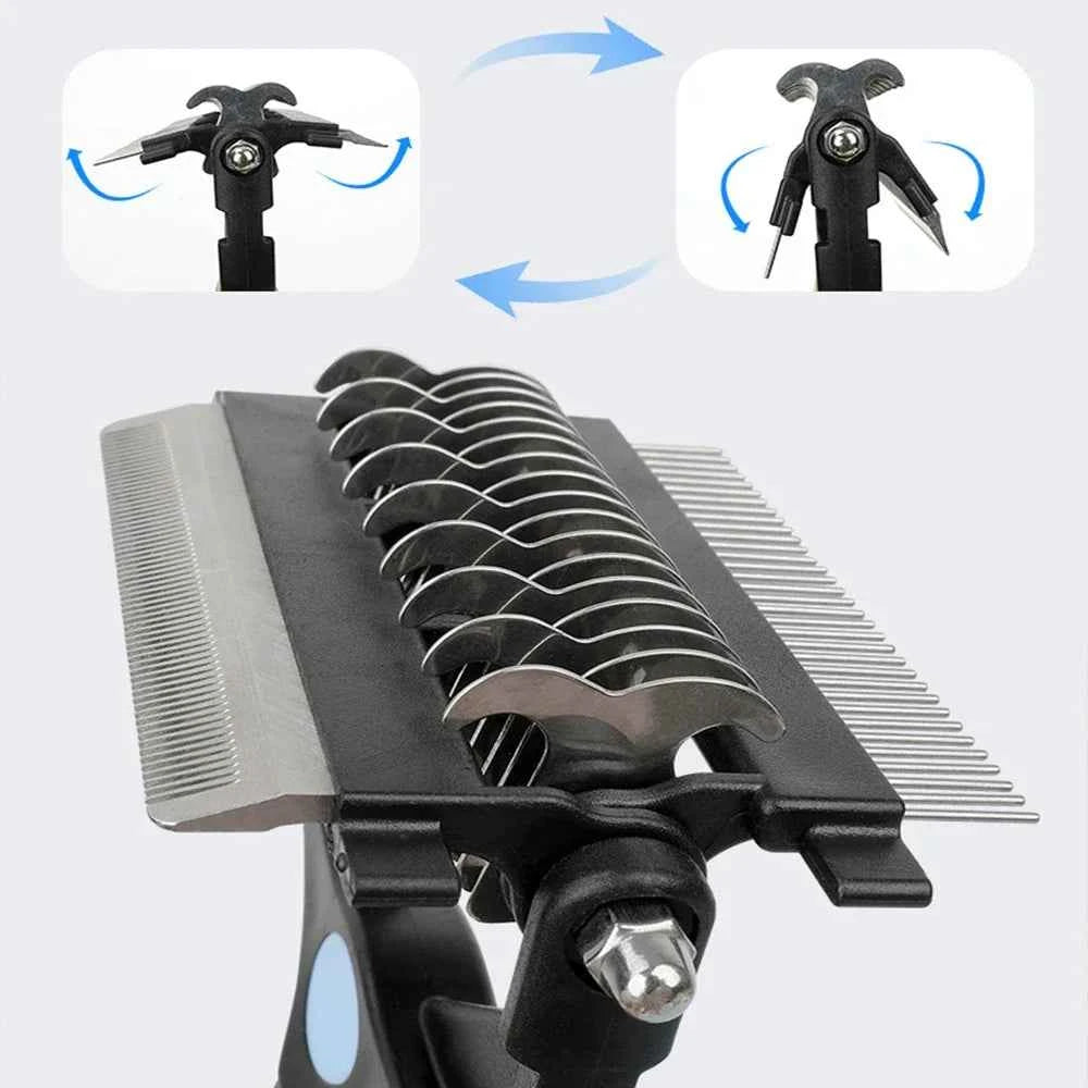 3 In 1 Pet Deshedding Brush Dog Hair Remover Pet Fur Knot Cutter Puppy Cat Comb Brushes Dogs Grooming Shedding Supplies