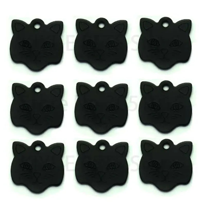 Wholesale 20Pcs Cat ID Tag Cats Name Tag Pendant Aluminum Pet Accessories Face Nameplate Customized Tag For Cats Collar - Bdba PK