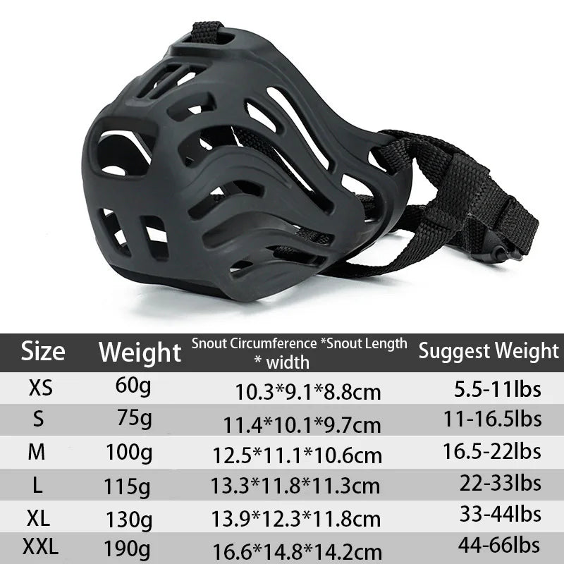 1pcs Dog Muzzle, Adjustable Dog Muzzle for Small to Medium Dogs, Breathable Mesh Mouth Guard – Comfort Fit, Secure Strap for Che