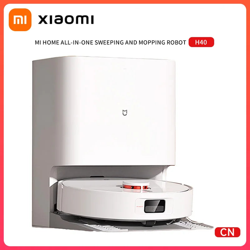 Xiaomi Robot Vacuum H40, 10,000 Pa Powerful Aspiration, Ultra-Accurate Cleaning with Navigation LDS, 2-in-1: Vacuum and Wash