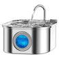 3.2 Stainless Steel L Pet Water Fountain with LED Indicator and Visual Water Level to Keep Cats and Small Dogs’ Water Fresh