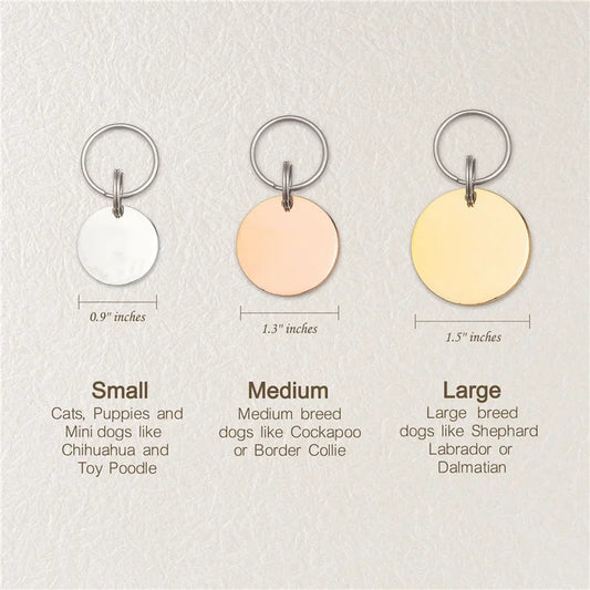 Personalized Pet ID Tags Cute Cat Face Collar Accessories Name Tags ID Collar Pendant Customized Free Engraved Anti-lost Tag - Bdba PK