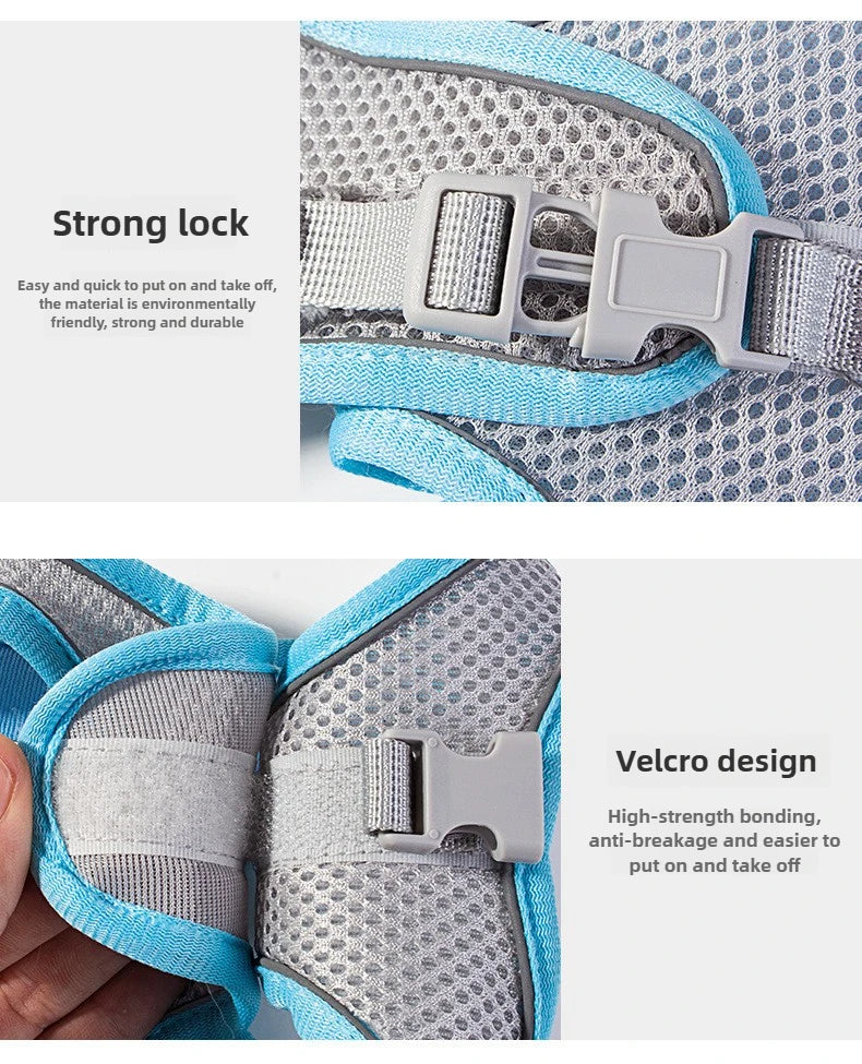 Pet Things Cat Accessories Cute Adjustable Cat Collar and Leash Set for Walking Safe Reflective Soft Comfortable Vest - Bdba PK