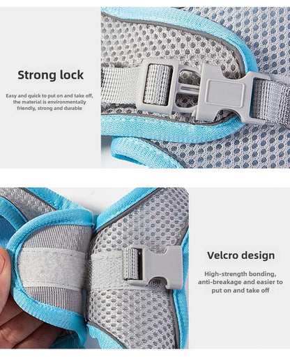 Pet Things Cat Accessories Cute Adjustable Cat Collar and Leash Set for Walking Safe Reflective Soft Comfortable Vest - Bdba PK