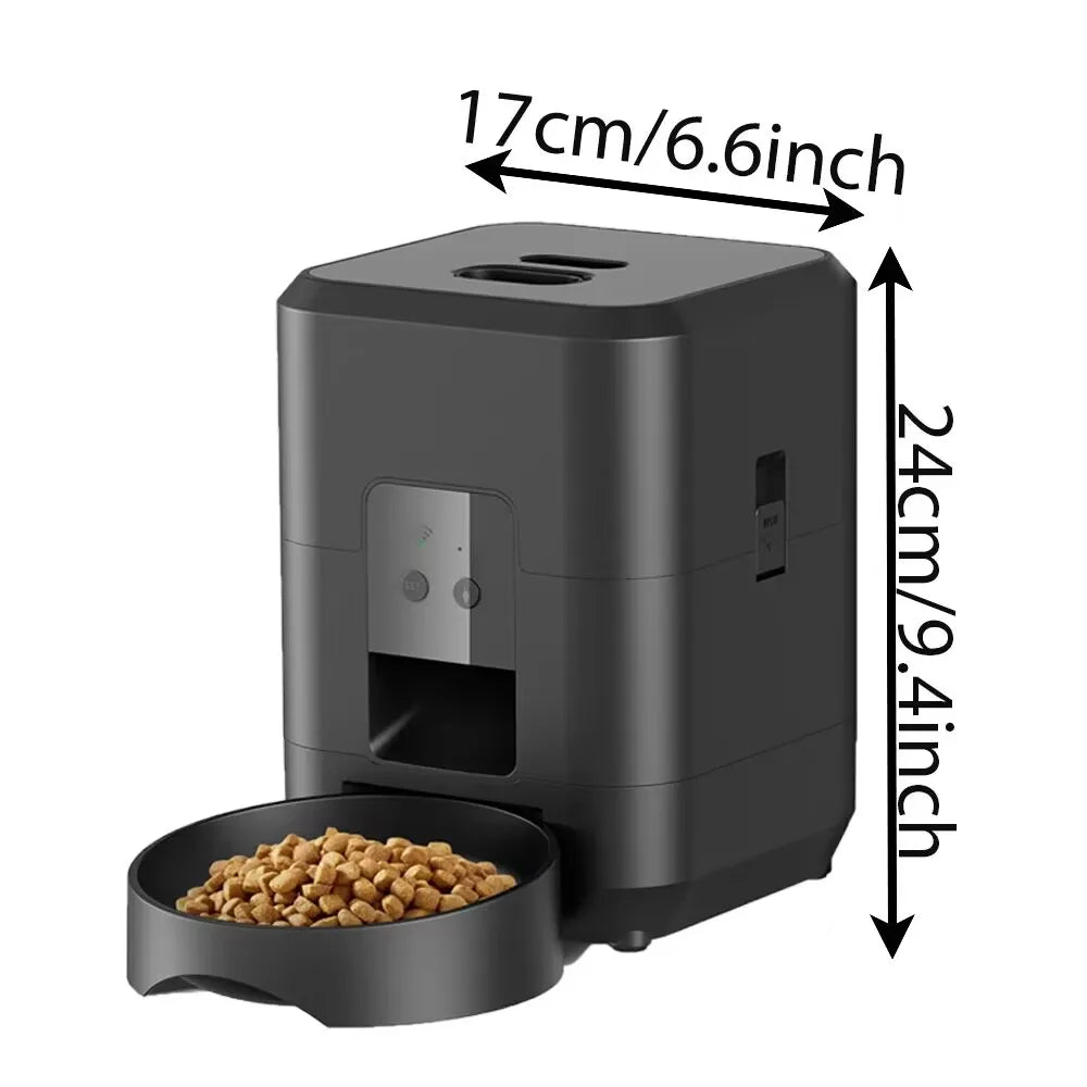 2L Push Button WiFi Camera USB Automatic Pet Feeder Smart Cat Feeder Slow Dog Feeder with Timer Video Pet Feeder Food Bowl
