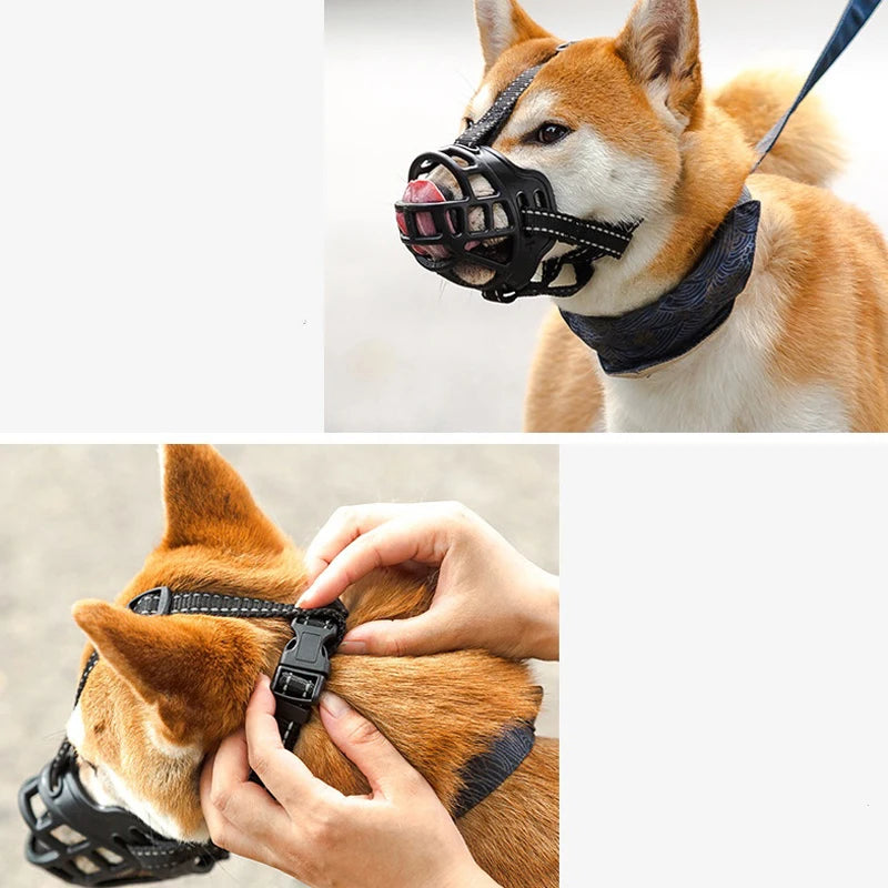 Pet Dog Soft Silicone Muzzle Anti-biting Chewing Mask Breathable Basket Dog Muzzle Durable Strong Mask Muzzle pet Dog Supplies