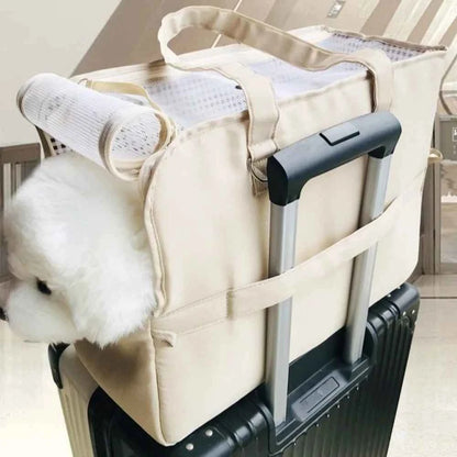 Pet Crossbody Tote Portable Pet Travel Carrier Soft Breathable Dog Car Seat Handheld Non-Slip Cat Carrier Bag Small Dogs Use