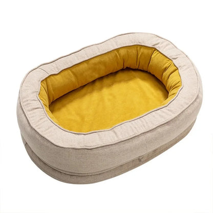 Non-Slip Breathable Dog Bed – Soft Linen Pet Bed for Small, Medium & Large Dogs - Bdba PK