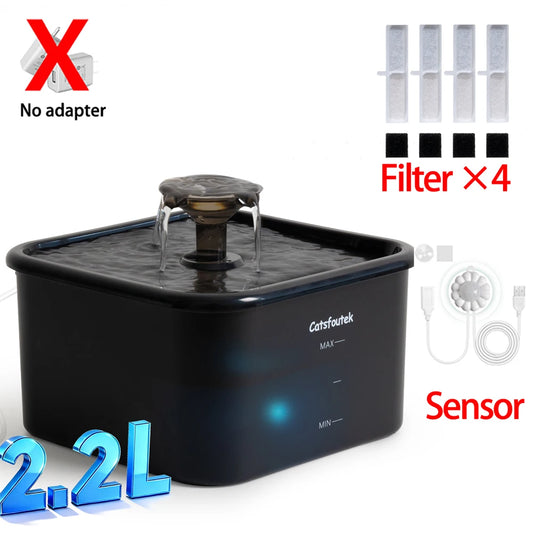 2.2L Automatic Cat Water Fountain Operated Automatic Pet Water Fountain With Motion Sensor Dog Cat Water Dispenser Bowl - Bdba PK