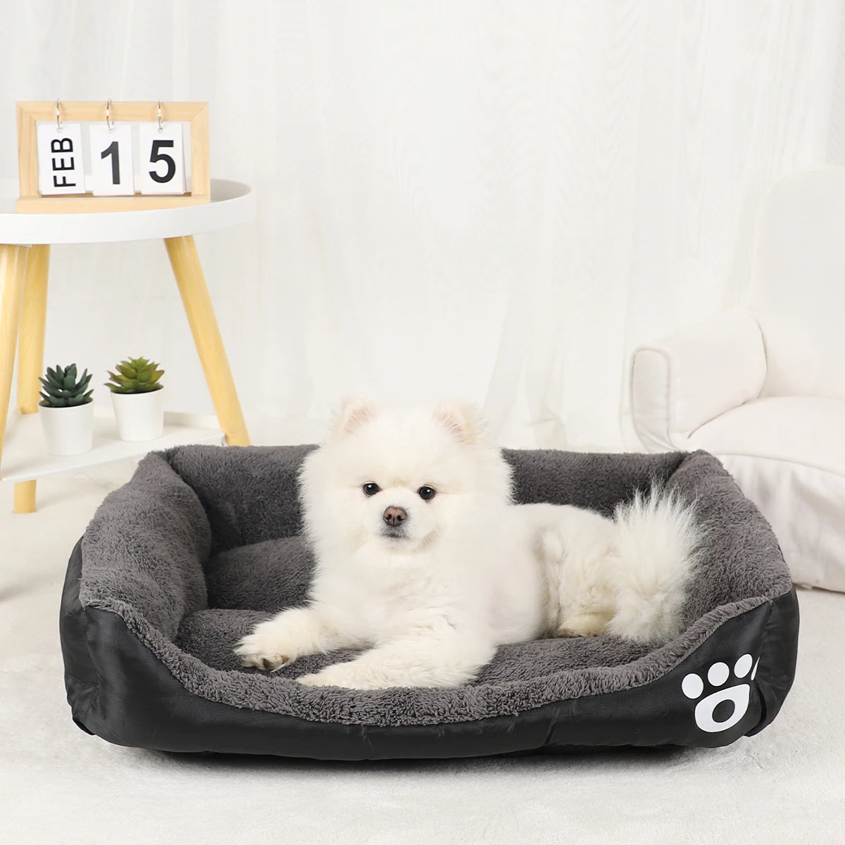 Dog Bed Winter Pet Beds Cat Sofa Accessories Small Big Cushion Dogs Pets Supplies Baskets Large Basket Mat Bedding Kennel Fluffy