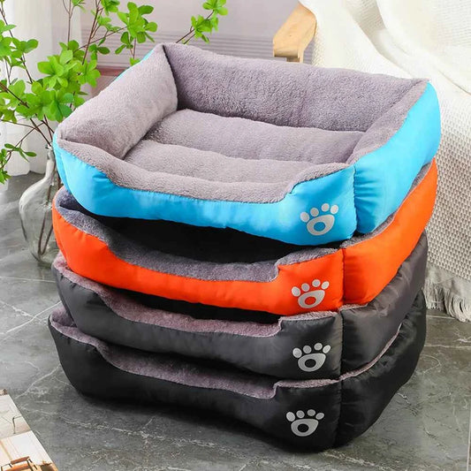 Soft Square Large Dog Sofa Elastic Dog House Cushion Winter Warm Medium Dog Bed Washable Cat Kennel House Accessories
