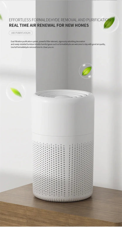 2024 New Portable USB Air Purifier Blue Anion Quickly Purifies the Environment and Can Add Essential Oils Low Noise Deodorizer