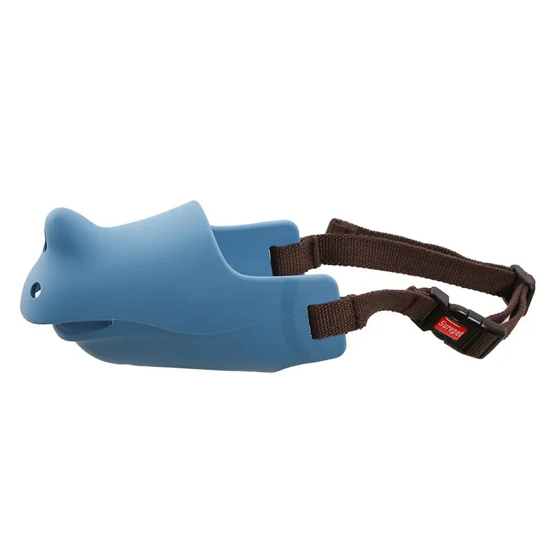 Pet Dog Pure Silicone Muzzle Anti-barking and Anti-bite Rhino-shaped Muzzle Medium and Small Sized Dogs Mouth Blocking Tool