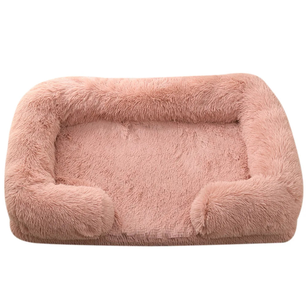 Half-Surround Dog Bed – Soft Plush Orthopedic Pet Sofa for Dogs & Cats - Bdba PK
