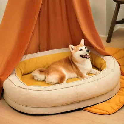 Non-Slip Breathable Dog Bed – Soft Linen Pet Bed for Small, Medium & Large Dogs - Bdba PK