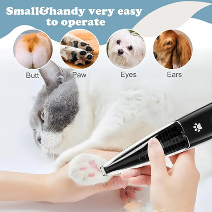 Cordless Pet Paw Trimmer with Vacuum Suction – 2-Mode Electric Clipper for Dogs & Cats - Bdba PK