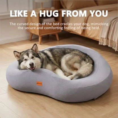 Orthopedic Memory Foam Dog Bed Large Waterproof Pet Sofa with Sides and Removable Washable Cover Non-Slip Bottom Supportive Cou