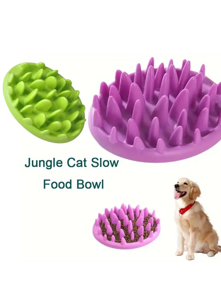 Jungle pet Slow Food Bowl: PP Material, Suitable for dog Cats, Encourages Slow Eating, and Promotes Digestion