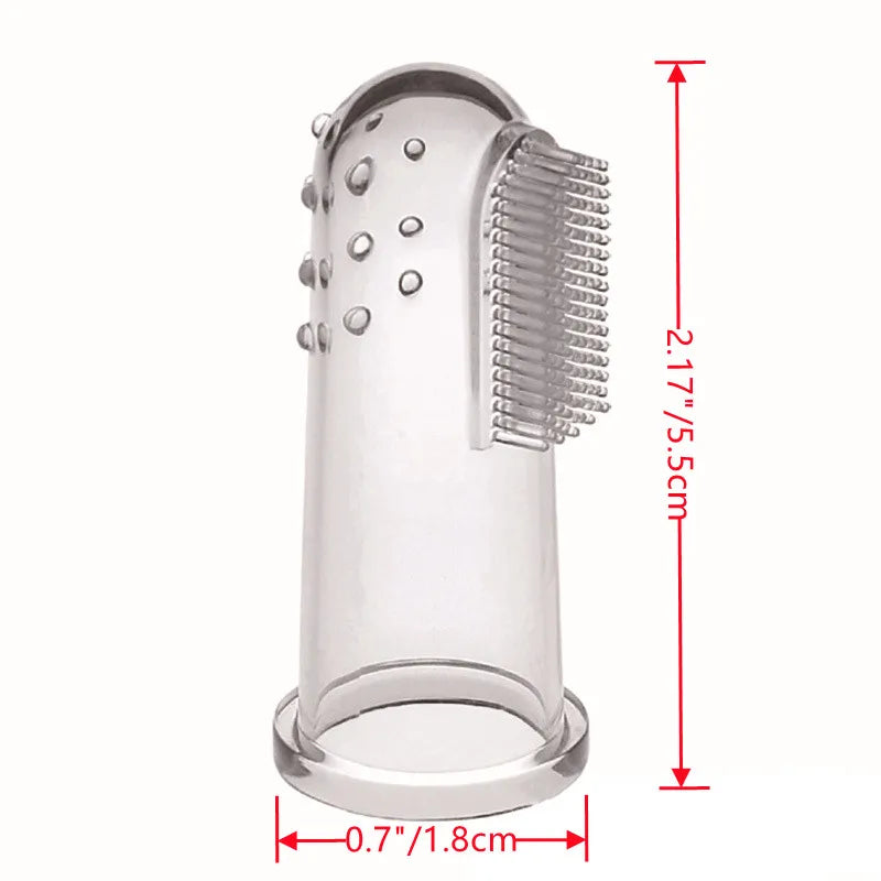 5pcs Soft Finger Pet Toothbrush Teddy Dog Brush Off Bad Breath Tartar Teeth Care Dogs Cat Tooth Brush