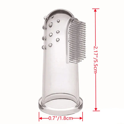 5pcs Soft Finger Pet Toothbrush Teddy Dog Brush Off Bad Breath Tartar Teeth Care Dogs Cat Tooth Brush