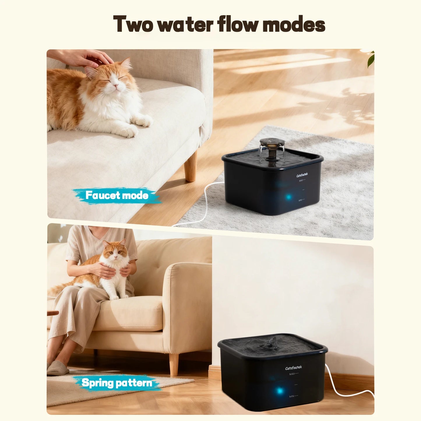 2.2L Automatic Cat Water Fountain Operated Automatic Pet Water Fountain With Motion Sensor Dog Cat Water Dispenser Bowl - Bdba PK