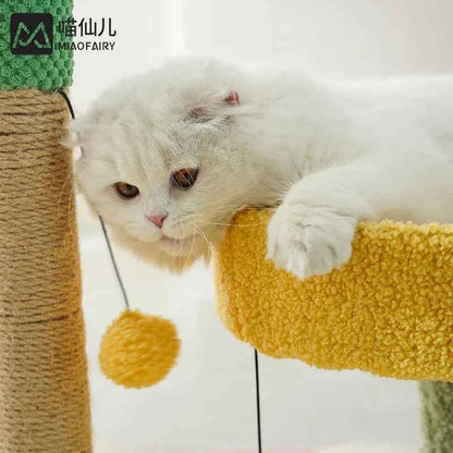 New cactus climbing frame, cat jumping platform, cat toy, hemp mat, scratching post