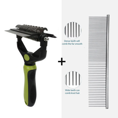 3 In 1 Pet Deshedding Brush Dog Hair Remover Pet Fur Knot Cutter Puppy Cat Comb Brushes Dogs Grooming Shedding Supplies