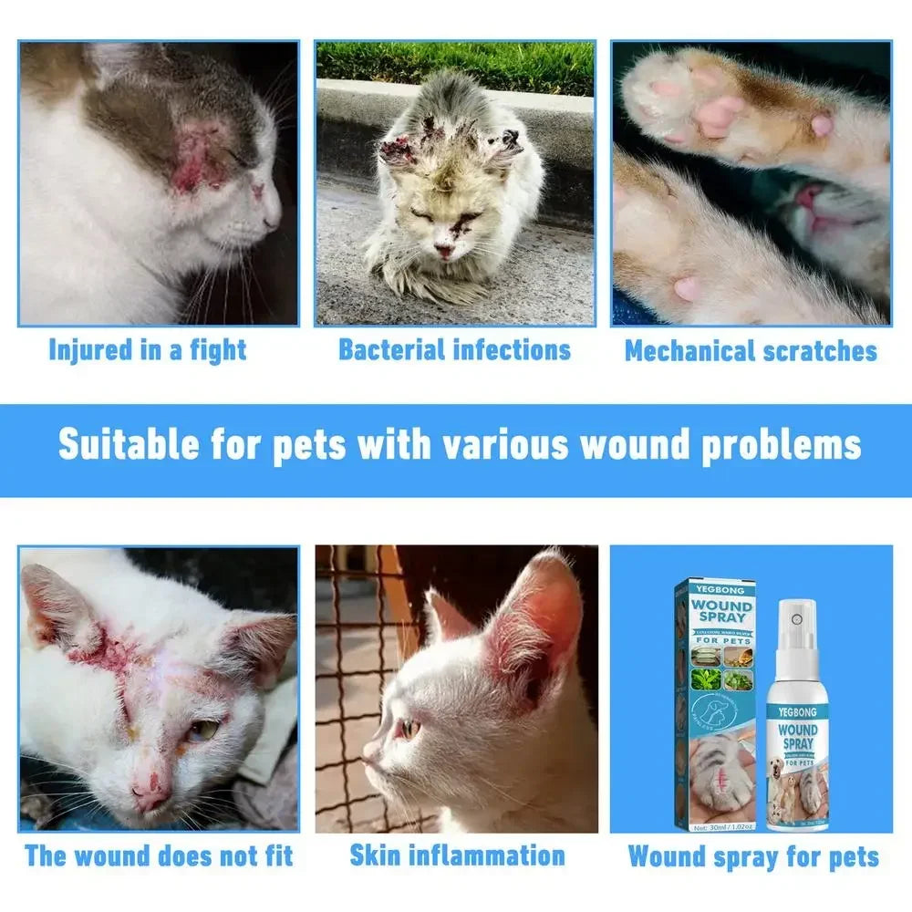 30ml Pets Anti-Itch And Itch Relief Dogs Cat Skin Healthy Care Spray Skin Care Treat Products For Itchy And Sensitive Skin - Bdba PK