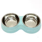 Pet Cat & Dog Dual Bowl - 2-in-1 Food & Water Bowl for Medium Cats, Puppies, Pet Feeding Supplies - Bdba PK