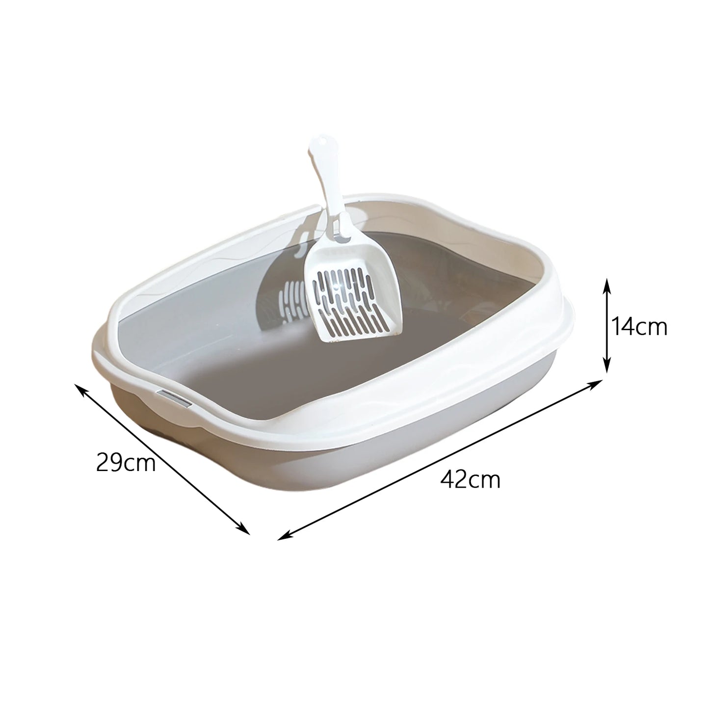 Cat Litter Box Portable Bedpan Removable Semi Closed Kitty Litter Pan Potty Toilet for Rabbit Medium Large Cats Small Animals - Bdba PK
