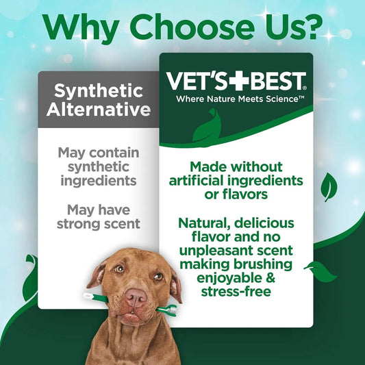 Vet's Best Enzymatic Dog Toothpaste – Fresh Breath Tartar & Plaque Control 3.5oz - Bdba PK