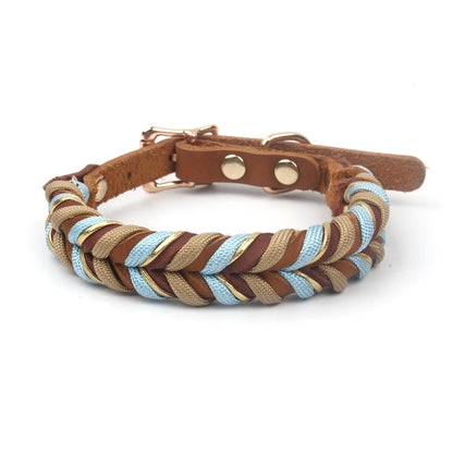 New Style Leather Leashes And Collars For You Dog Soft Nylon Braided Pet Shepherd Collar Medium Large Dogs Strong Pulling Set