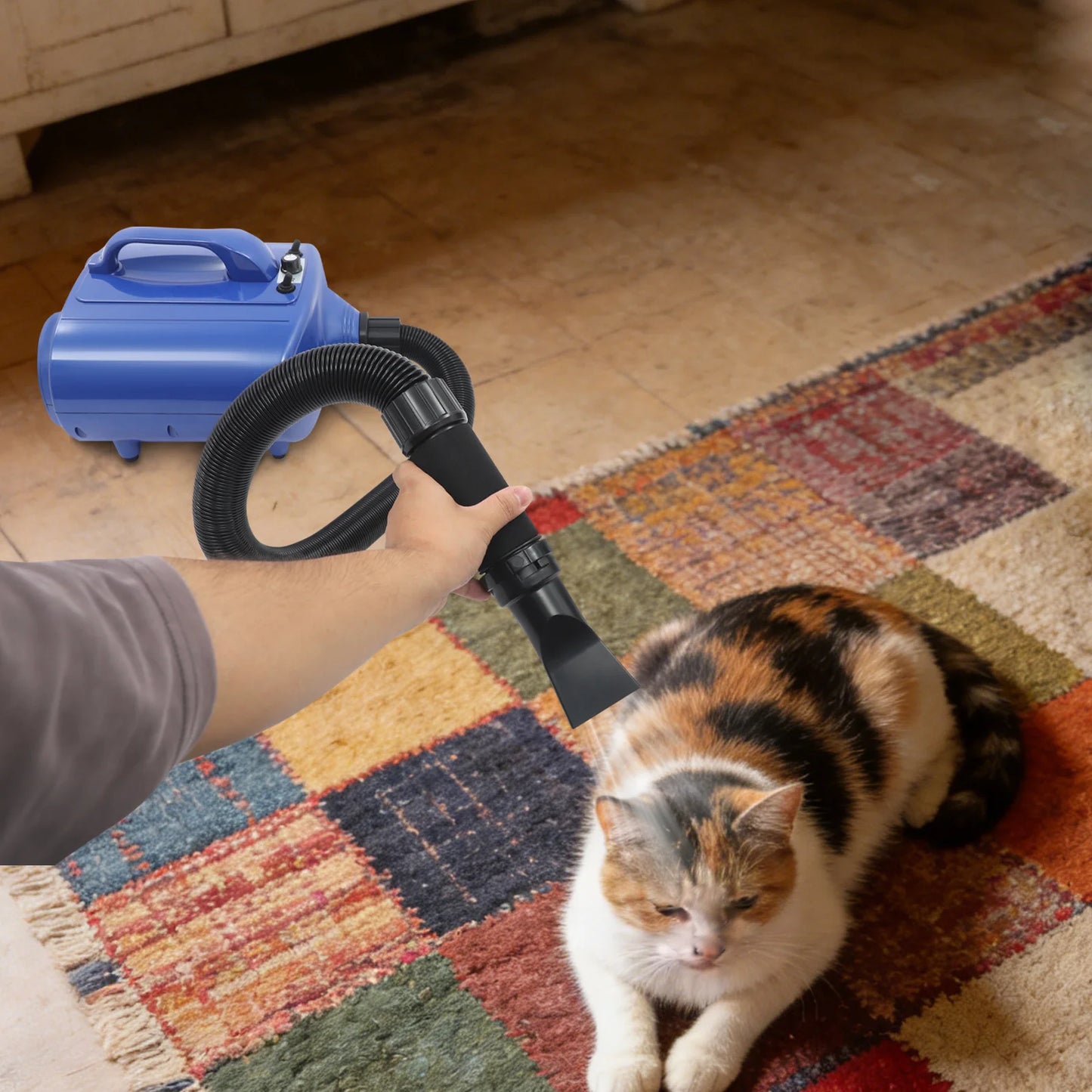 3600W Dual Motor High Power Pet Dryer 77~149℉ Warm Wind Pet Grooming Blower 60db Dogs Hair Drying Machine for Pet Hair Grooming