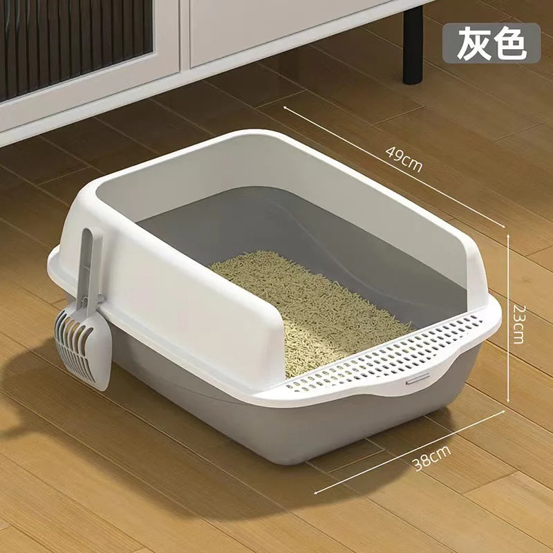 Large Enclosed Cat Litter Box Top Entry Anti Splash Single Extra Big Pet Toilet