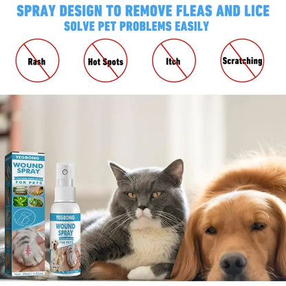 30ml Pets Anti-Itch And Itch Relief Dogs Cat Skin Healthy Care Spray Skin Care Treat Products For Itchy And Sensitive Skin - Bdba PK
