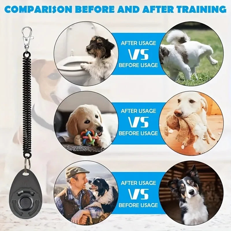 [2pcs Professional Dog Training Clicker] Effective Pet Communication Device and Comprehensive Training Supplies Kit for Owners