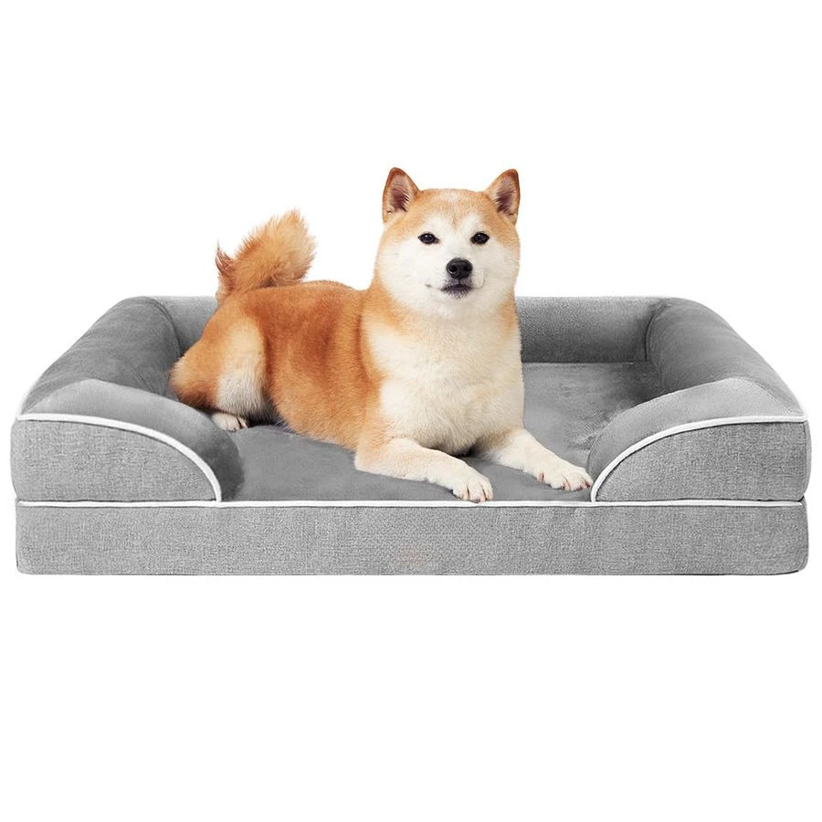 Orthopedic Dog Beds for Large Dogs, Waterproof Memory Foam Large Pet Bed with Sides, NonSlip Bottom and EggCrate Foam Dog Couch