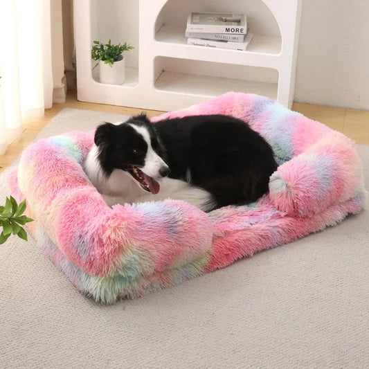 Luxury Winter Warm Large Dog Sofa Bed Dog Kneel Cat Mats House Cushion Pet Sleeping Sofa Beds Mat for Medium and Small Dogs