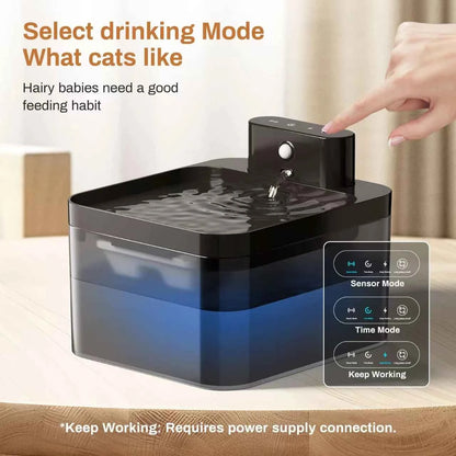 2.2L Wireless Charging Automatic Water Fountain  Intelligent Pet Water Dispenser With Filter Drinking Fountain For Cats Dogs