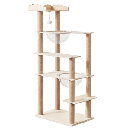 LMM solid wood cat climbing frame integrated luxury large climbing frame cat climbing frame