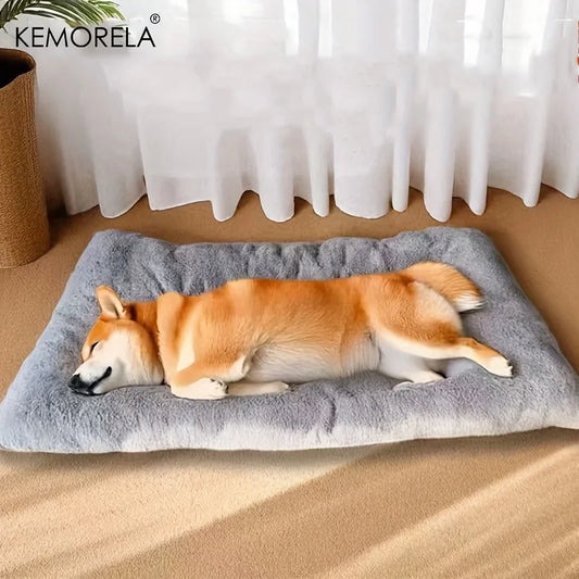 Extra Large Plush Dog Bed – Super Soft Polyester Crate Mat for Dogs & Cats - Bdba PK