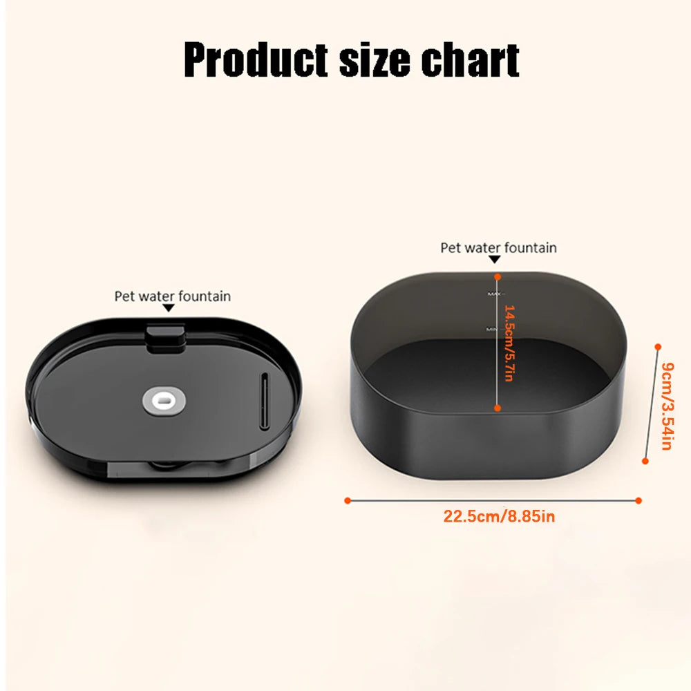 2.2L T-shaped Cat Water Fountain,Pet Water Dispenser With Filter,Dog Drinking Fountain For Cats,Ultra Quiet Water Pump - Bdba PK