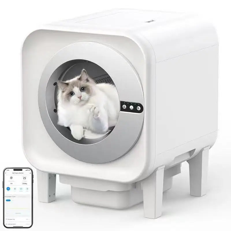 Intelligent Electric Large Cat Litter Box – Automatic Self-Cleaning Toilet with Anti-Splash Feces Shovel (Model EB) - Bdba PK
