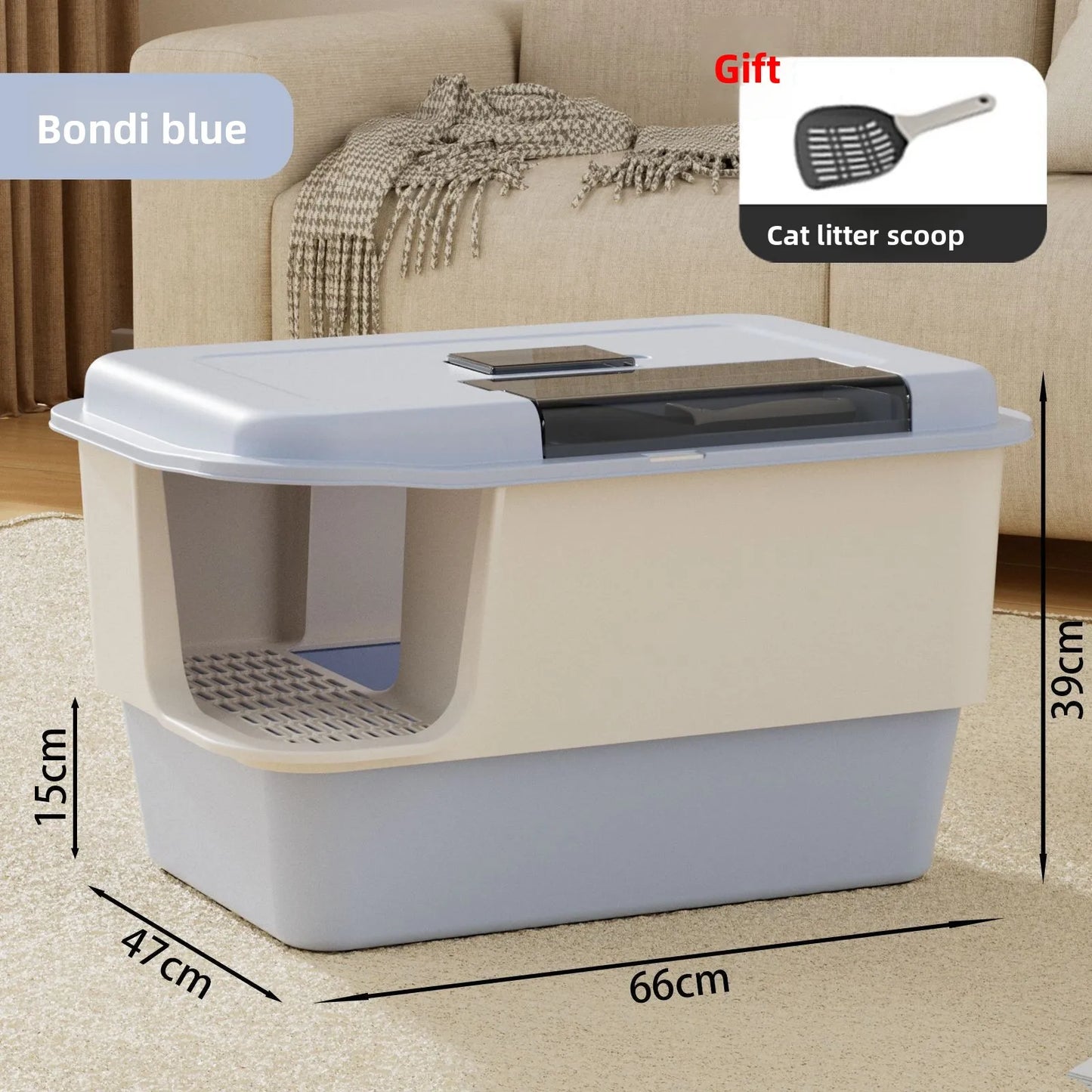 Cat Litter Box Self Cleaning Extra Large Closed Odor Control Anti Splash Corridor Style Covered Cat Toilet Arenero Autolimpieza